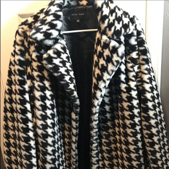 Ellie & Kate Black/White Houndstooth Jacket Sz M NWT - Picture 5 of 9